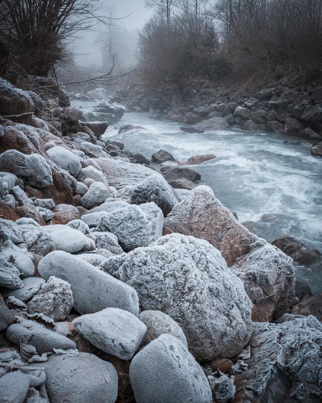 камни, булыжник, горная река